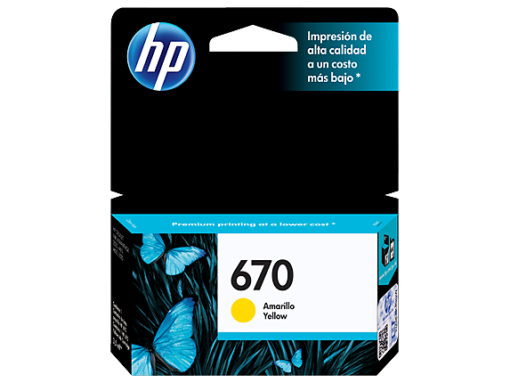 HP Tinta 670 Amarillo CZ116AL