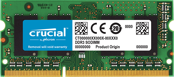 Crucial Memoria Ram 4GB Sodimm DDR3 1600 CT51264BF160B