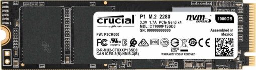 Crucial Disco SSD P1 1TB 3D NAND Notebook CT1000P1SSD8