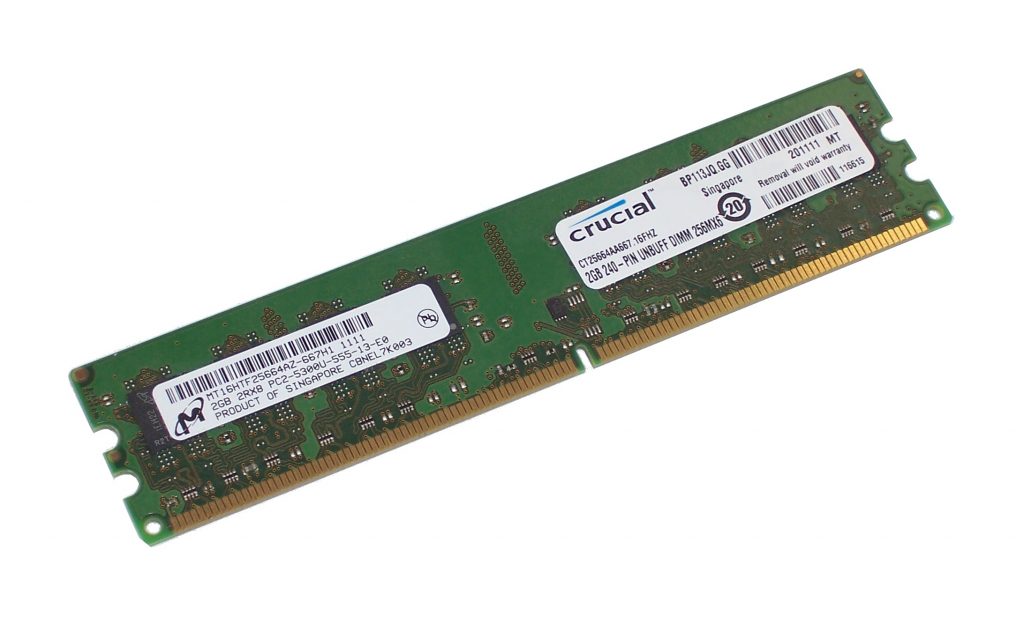 Crucial Memoria Ram DDR2 2GB 667MHz Ordenador sobremesa CT25664AA667