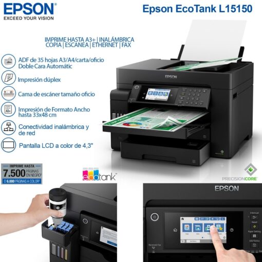 Impresora Multifuncional Epson Ecotank A3 a color L15150 C11CH72303