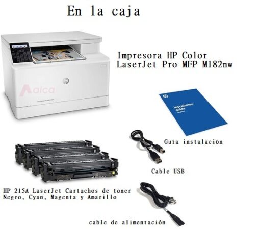 HP Impresora Multifunción LaserJet Pro Color M182NW 7KW55A